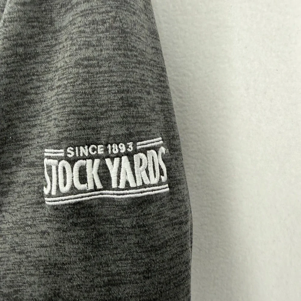 The North Face Mens Charcoal Gray‎ 1/4 Zip Fleece Pullover  XL Stock Yards